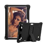 RLTech Coque pour iProda T1045L, Silicone Antichoc Léger Housse de Protection avec Support Stand pour iProda T1045L 10.1 Pouce, Noir