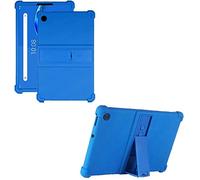 RLTech Coque pour Lenovo Tab M10 FHD Rel, Silicone Antichoc Léger Housse de Protection avec Support Stand pour Lenovo Tab M10 FHD Rel TB-X605FC/X605LC, Bleu foncé