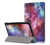 RLTech Coque pour Lenovo Tab M10 - Ultra Slim PU Cuir Coque Case avec Stand Étui Housse pour Lenovo Tab M10 TB-X605F/X605L, Galaxie
