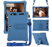 RLTech Coque pour MEBERRY M6, Silicone Antichoc Léger Housse de Protection Avec Support Stand pour MEBERRY M6/TOSCiDO K108 W109 K107/YOTOPT K107/ALLDOCUBE iPlay10 PRO M5XS/HOTREALS 10/Era 10, Bleu foncé