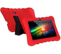 RLTech Coque pour Pritom 7, Silicone Antichoc Léger Housse de Protection avec Support Stand pour Contixo 7/Pritom 7/ZONKO 7/LAMZIEN 7, Rouge