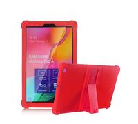 RLTech Coque pour Samsung Galaxy Tab A 10.1 2019, Ultra Slim Soft Housse en Silicone Coque Case Étui avec Stand pour Samsung Galaxy Tab A 10.1 Pouce T510/T515 2019 Tablet, Rouge