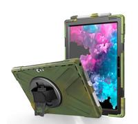 RLTech Coque pour Surface Pro 7 - Housse Coque Rigide Protection Intégrale Antichoc avec dragonne et Bretelles pour Microsoft Surface Pro 6 / Pro 5 / Pro 4 avec 360 Rotation, Camouflage