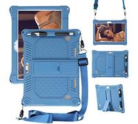 RLTech Coque pour VANKYO MatrixPad S10, Silicone Antichoc Léger Housse de Protection avec Support Stand pour VANKYO MatrixPad S10, Bleu foncé