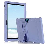 RLTech Coque pour VANKYO MatrixPad S30, Ultra Slim Soft Housse en Silicone Coque Case Étui avec Stand pour Dragon Touch K10/YELLYOUTH 10.1/Wecool 10.1/Lectrus 10.1/Yuntab K107, Violet