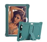 RLTech Silicone Antichoc Léger Coque de Protection avec Stand pour Dragon Touch K10/Skyiol K3 K1/TAOERA 10/SZWEIL 10/MaiTai 10,K4/K6/Q10/TYD-107/TYD-108/Tianyida 10,K17 K107/ibowin 10, Vert foncé