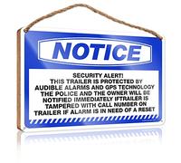 RLVH Panneau en bois « Little Man Cave » avec inscription « This Trailer Is Protected » - Décoration de maison - Panneau de Noël pour la maison (15 x 28 cm)