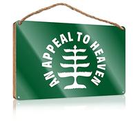 RLVH Panneau mural amusant « An Appeal To Heaven » en bois à suspendre pour décoration d'intérieur (23 x 35 cm)