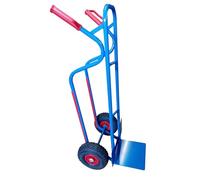 RLW Diable empilable professionnel en tube d'acier - Maximum 300 kg - Pelle 280 x 280 mm - Fabriqué en UE - Pas d'importation d'Asie (roues de votre choix) (roues à air noir/jante en PVC