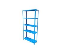 RLW-Gerätevertrieb Étagère de cave avec tablettes revêtues par pulvérisation - Charge maximale : 50 kg par tablette - Fabriquée en UE - 5 tablettes - Bleu - 80 x 180 x 30 cm