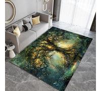 RLYXGS Arbre De Vie Tapis de Salon 60x110cm Mystérieux Vert Chambre Décor Tapis Doux Antidérapant,Lavable Moquette Intérieur Poils Courts pour Cuisine, Couloir, Paillasson, Salle de Jeux 5R16