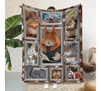 RLYXGS Couvertures écureuil 3D Plaid Couvertures Animal Moelleuse Couverture Epaisse Jeté De Canapé Flanelle Couverture bébé,Bureau Sieste Couverture Chaise 130x150 B493