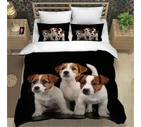 RLYXGS Parure de lit 2 Personnes Chien Chien Animal Housse de Couette 240x260 avec 2 Taie d'oreiller 50X75cm Ultra Doux Polyester pour Adultes Enfants Fille Garçon(Animal de Compagnie)