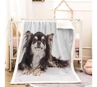 RLYXGS Plaid Couverture Polaire Chihuahua 3D Chiot De Compagnie Douce Chaude Microfibre ete Hiver Couverture en Flanelle 100x130cm pour Jeté de Canapé, Dessus de lit pour Bebe Enfant