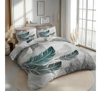 RLYXGS Plume Housse de Couette 140x200 Enfant Rétro Moderne Parure de lit Réversible 1 Personne 3D Microfibre Literie 3 pièces avec Fermeture Éclair et 2 Taies d'oreiller 65x65 1R112