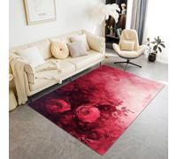 RLYXGS Rose Tapis de Salon 140x200cm Rose Floral Chambre Décor Tapis Doux Antidérapant,Lavable Moquette Intérieur Poils Courts pour Cuisine, Couloir, Paillasson, Salle de Jeux 5R187