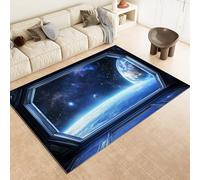 RLYXGS Terre Tapis de Salon 80x150cm Univers Ciel étoilé Chambre Décor Tapis Doux Antidérapant,Lavable Moquette Intérieur Poils Courts pour Cuisine, Couloir, Paillasson, Salle de Jeux 5R1263