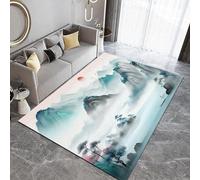 RLYXGS Tradition Orientale Tapis de Salon 140x200cm Moderne Chambre Décor Tapis Doux Antidérapant,Lavable Moquette Intérieur Poils Courts pour Cuisine, Couloir, Paillasson, Salle de Jeux 5R187