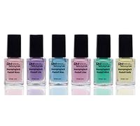 RM Beautynails Vernis à ongles spécial stamping, couleurs pastel - Lot de 6 x 4ml - Rose / Violet / Bleu / Lilas / Menthe / Jaune