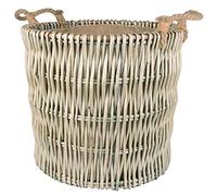 RM Design Corbeille en osier de qualité supérieure pour votre bois de cheminée, panier à linge ou décoration Ø 50 cm
