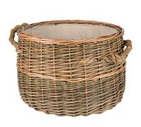 RM Design - Corbeille en osier de qualité supérieure pour votre bois de cheminée, panier à linge ou décoration - Diamètre de 40 cm