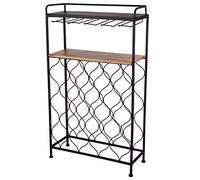 RM Design Porte-bouteilles en métal pour 18 bouteilles de vin / d’eau, noir