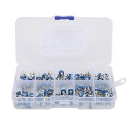 RM065 Variable Resistor Trimmer Potentiometer 100Pcs | 10 Impedance Values 500R to 1M | PBT Plastic Heat Tolerant | Electronic Components for Appliances/Security