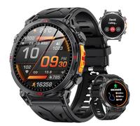 Rmana Montre Connectée Homme GPS intégré, AMOLED Appel Bluetooth, Montre Connectée pour Android et iPhone, 100+ Modes Sportifs, 3ATM étanche Montre Sport Homme avec Boussole (1.6)