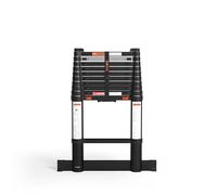 RMBO Échelle Télescopique 5m, Échelle Compacte et Portable, EN 131.6, Charge Maximale 150 kg, Barre de Stabilisation de 70 cm, avec Indicateurs par Marche pour la Sécurité, Longueur de 3.20 m