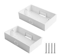 Rmeet Boîtiers d'Encastrement Double Prise,2 PCS Boîte Murale | pour Montage en Saillie Compatible avec Prises & Interrupteurs Muraux