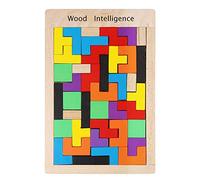 Rmeet Puzzle Tetris Tangram,40 Pack Puzzles Enfants en Bois Coloré Tangram Jigsaw Blocs Géométriques Boîte de Puzzle en Jeux de Cerveau pour Enfants Premier Cadeau Educatif