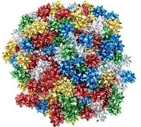 RMENOOR 200PCS Mini Nœuds de Noël Autocollant Nœuds Cadeaux Colorés 2.5CM Nœuds pour Emballage Cadeau Nœuds Cadeaux Auto-adhésif Petits Nœuds Décoratifs pour Emballage Cadeau, Mariage, Noël, Déco