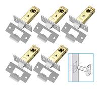 RMENOOR 5 jeux de haute qualité Fermoir en alliage de porte tubulaire mortaise 45 mm serrure excentrique serrure de porte de porte de chambre, avec verrou de porte à plaque, pour porte d'appartement