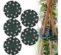 RMENOOR 5 Pcs Sweet Pea Support 12 Trous Wigwam Grip Holder Bambou Canne Grip Plastique Wigwam Cane Grips pour Haricots Pois de Senteur tomates concombres Plantes grimpantes Vert