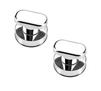 RMENOOR Lot de 2 poignées de porte miroir en verre à ventouse puissante pour réfrigérateur, armoire, tiroir, poignée de tirage, poignée adsorbante pour baignoire, douche, placard, réfrigérateur, porte