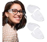 RMENOOR Lot de 2 Protections Latérales pour Lunettes de Sécurité, Écrans Latéraux pour Lunettes de Sécurité -Transparentes en TPU Ant UV - Protection des Yeux pour Travail, Sport et Loisirs