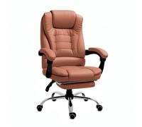 RMF Fauteuil de Bureau Ergonomique Professionnel Inclinable, Chaise de Bureau Confortable et Relaxante avec Repose-Pieds - Fauteuil Détente avec roulettes Pivotantes et Hauteur Réglable Marron