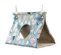 RmG467 Lit chaud d'hiver en velours à suspendre pour perroquet, perruches, inséparables Taille M (Vert) RmG467 (A, 25 x 14 x 17 cm)