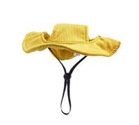 RmG472 Chapeau de pêcheur réglable en velours côtelé avec trous pour les oreilles Tailles XS XL toutes saisons réglable pour chiens avec cordon de serrage et respirant RmG472 (D, L)