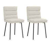 RMIHSJG 2 chaises de salle à manger en velours crème avec structure en métal et rembourrage en mousse pour un confort ergonomique et une stabilité dans le salon