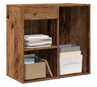 RMIHSJG Armoire cosmétique aspect bois vieilli 80 x 40 x 75 cm avec tiroir et compartiments pour rangement de maquillage et accessoires, espace de rangement robuste, support mural inclus