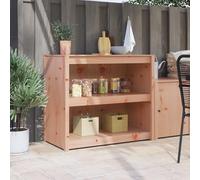 RMIHSJG Armoire de cuisine d'extérieur 106 x 55 x 92 cm en bois massif Douglas avec deux étagères spacieuses pour l'espace de rangement et l'organisation, armoire de rangement robuste pour ustensiles