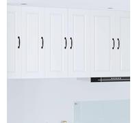 RMIHSJG Armoire de cuisine moderne avec étagère - Blanc - 30 x 31 x 80 cm - Matériau bois pour rangement et organisation - Montage mural possible - Solution de rangement robuste avec de nombreux