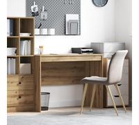 RMIHSJG Artisan Bureau en chêne 100 x 50 x 76 cm MDF avec tiroir Table de bureau minimaliste pour bureau à domicile et bureau robuste avec surface lisse