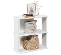 RMIHSJG Bibliothèque à 3 étages en bois - Blanc - 60 x 30 x 60 cm - Étagère de cuisine - Étagère DVD - Petite armoire pour cuisine, bureau, chambre à coucher, salon