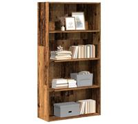 RMIHSJG Bibliothèque aspect bois vieilli 80 x 30 x 152 cm - En matériau dérivé du bois - Petite armoire pour Cd - Étagère de salon - Style industriel pour chambre à coucher, salon, cuisine, bureau