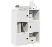 RMIHSJG Bibliothèque blanche 60 x 24 x 76,5 cm - En matériau dérivé du bois - Petite armoire pour CD, chambre à coucher, salon, cuisine, chambre à coucher, bureau