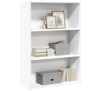 RMIHSJG Bibliothèque blanche 80 x 30 x 114 cm - En matériau dérivé du bois - Petite armoire pour Cd - Étagère de salon - Style industriel pour chambre à coucher, salon, cuisine, bureau