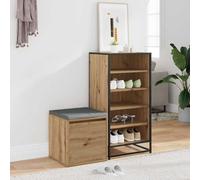 RMIHSJG Boîte à tiroirs artisanale, aspect chêne, 40,5 x 40 x 40 cm, en bois avec assise robuste et tiroir pour le rangement et l'organisation