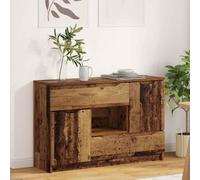 RMIHSJG Buffet avec tiroirs en bois recyclé - 100 x 30 x 65,6 cm - Design moderne pour le salon - Idées de rangement - Solution de rangement